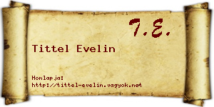 Tittel Evelin névjegykártya